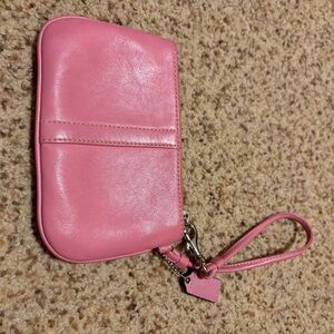 Coach leather wristlet